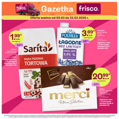 Frisco - gazetka promocyjna Gazetka od poniedziałku 09.02 do niedzieli 22.02
