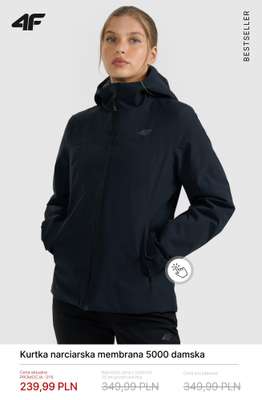 Kurtka narciarska membrana 5000 damska