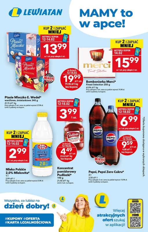 LEWIATAN - gazetka promocyjna Mamy TO w apce! od czwartku 12.02 do środy 18.02