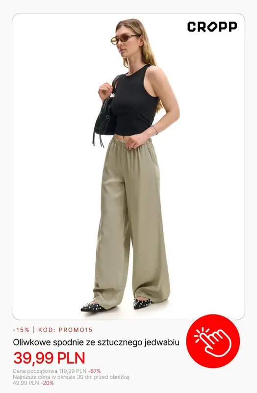 Cropp - gazetka promocyjna Wyprzedaż: do 49,99 PLN dla niej od poniedziałku 09.02  - strona 11