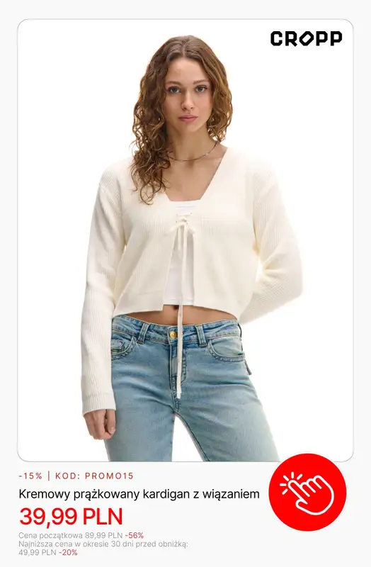 Cropp - gazetka promocyjna Wyprzedaż: do 49,99 PLN dla niej od poniedziałku 09.02  - strona 3