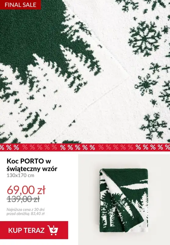 Homla - gazetka promocyjna Ciepłe koce od poniedziałku 09.02  - strona 5