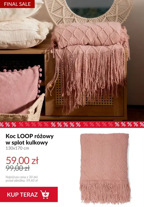 Homla - gazetka promocyjna Ciepłe koce od poniedziałku 09.02  - strona 7