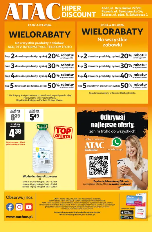 Auchan - gazetka promocyjna Gazetka ATAC Hiper Discount od czwartku 12.02 do środy 04.03 - strona 4