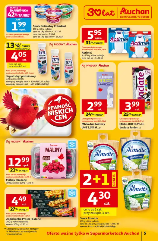 Auchan - gazetka promocyjna Gazetka 30 Lat Supermarket Auchan od czwartku 12.02 do środy 18.02 - strona 5