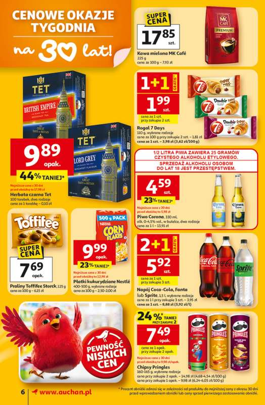Auchan - gazetka promocyjna Gazetka 30 Lat Supermarket Auchan od czwartku 12.02 do środy 18.02 - strona 6