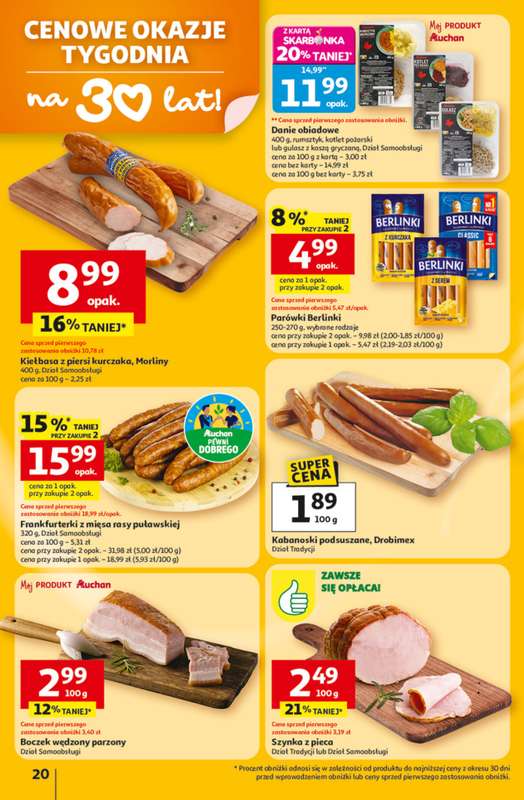Auchan - gazetka promocyjna Gazetka 30 Lat Hipermarket Auchan od czwartku 12.02 do środy 18.02 - strona 20