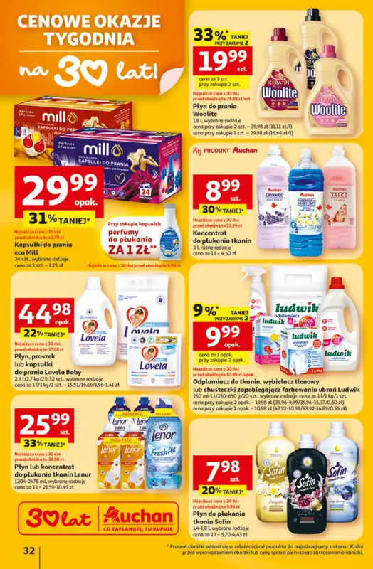 Auchan - gazetka promocyjna Gazetka 30 Lat Hipermarket Auchan od czwartku 12.02 do środy 18.02 - strona 32