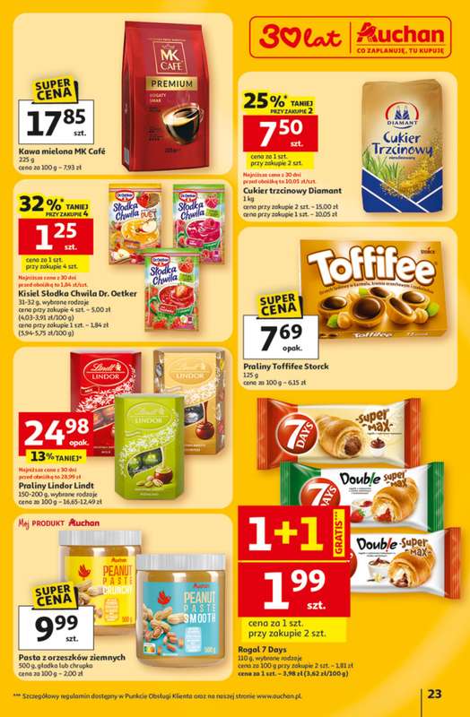 Auchan - gazetka promocyjna Gazetka 30 Lat Hipermarket Auchan od czwartku 12.02 do środy 18.02 - strona 23