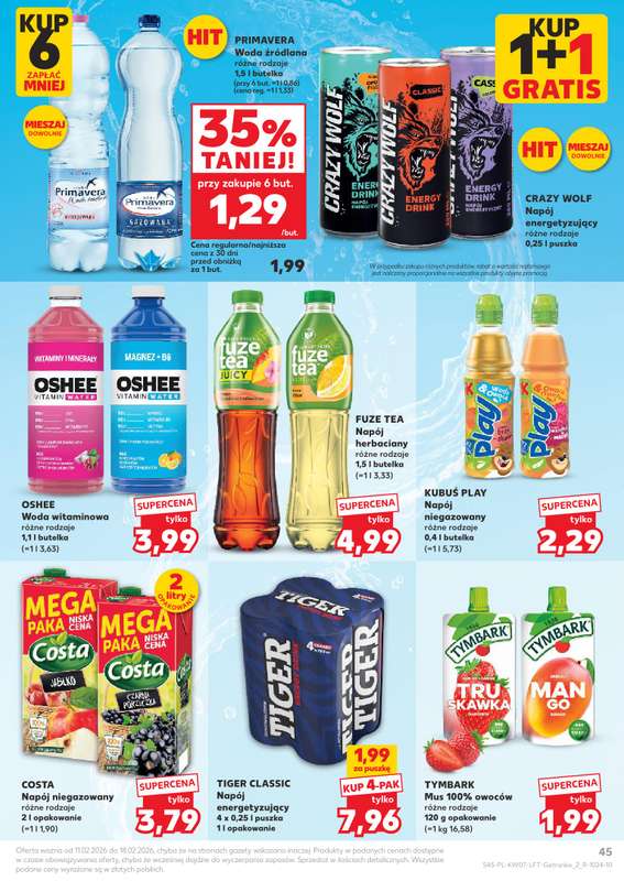 Kaufland - gazetka promocyjna Oferta Kaufland od środy 11.02 do środy 18.02 - strona 45