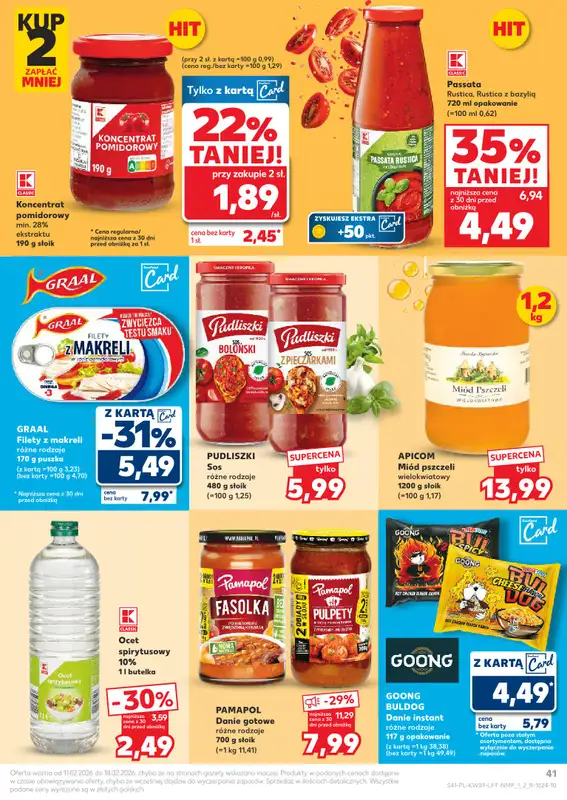 Kaufland - gazetka promocyjna Oferta Kaufland od środy 11.02 do środy 18.02 - strona 41