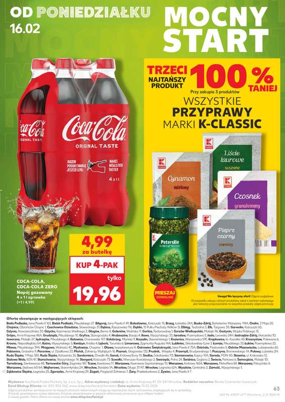Kaufland - gazetka promocyjna Oferta Kaufland od środy 11.02 do środy 18.02 - strona 63