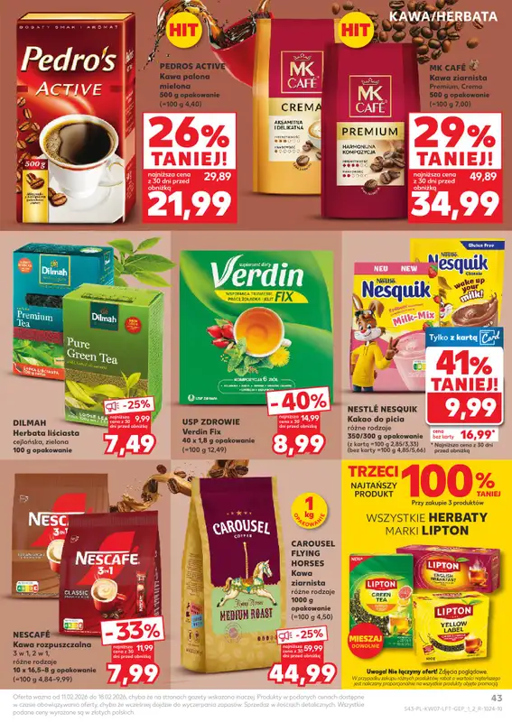 Kaufland - gazetka promocyjna Oferta Kaufland od środy 11.02 do środy 18.02 - strona 43
