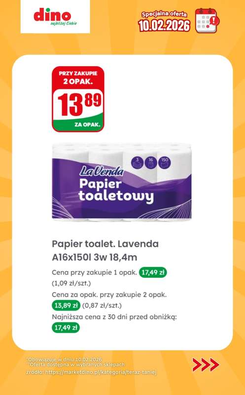 Dino - gazetka promocyjna Specjalna oferta na 10.02.2026 - promocje spoza gazetki od wtorku 10.02 do wtorku 10.02 - strona 12