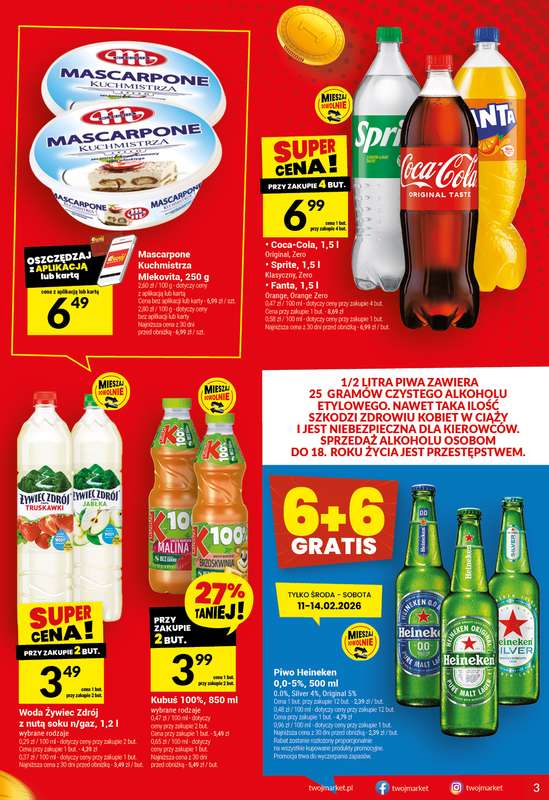 Twój Market - gazetka promocyjna Gazetka od środy 11.02 do wtorku 17.02 - strona 3