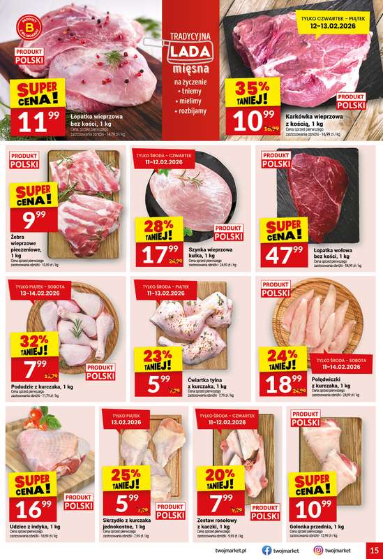 Twój Market - gazetka promocyjna Gazetka od środy 11.02 do wtorku 17.02 - strona 15