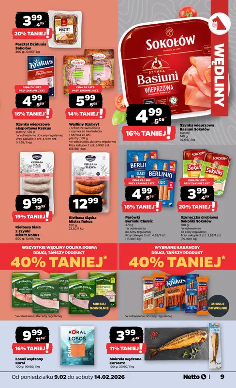 Netto - gazetka promocyjna Gazetka Spożywcza od poniedziałku 09.02 do soboty 14.02 - strona 9