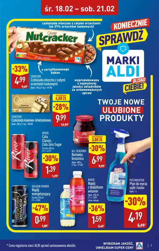 Aldi - gazetka promocyjna Warszawa, Dworzec Zachodni: WIELKIE OTWARCIE już w ŚRODĘ: 18.02! od środy 18.02 do piątku 20.02 - strona 7