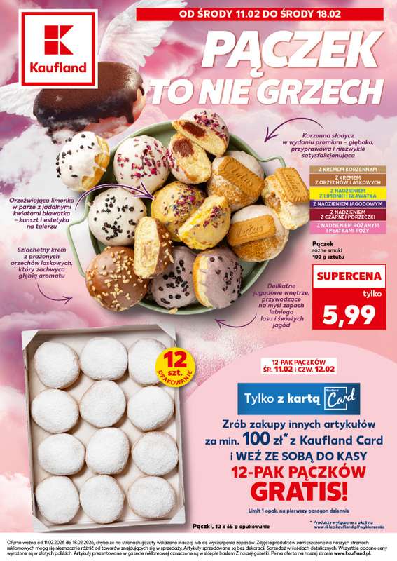 Kaufland - gazetka promocyjna Oferta Kaufland - Pączki od środy 11.02 do środy 18.02