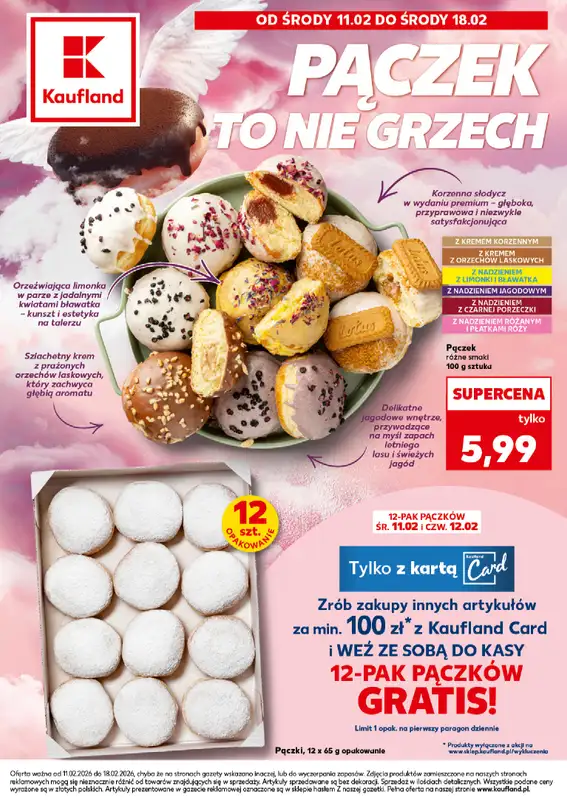 Kaufland - gazetka promocyjna Oferta Kaufland - Pączki od środy 11.02 do środy 18.02