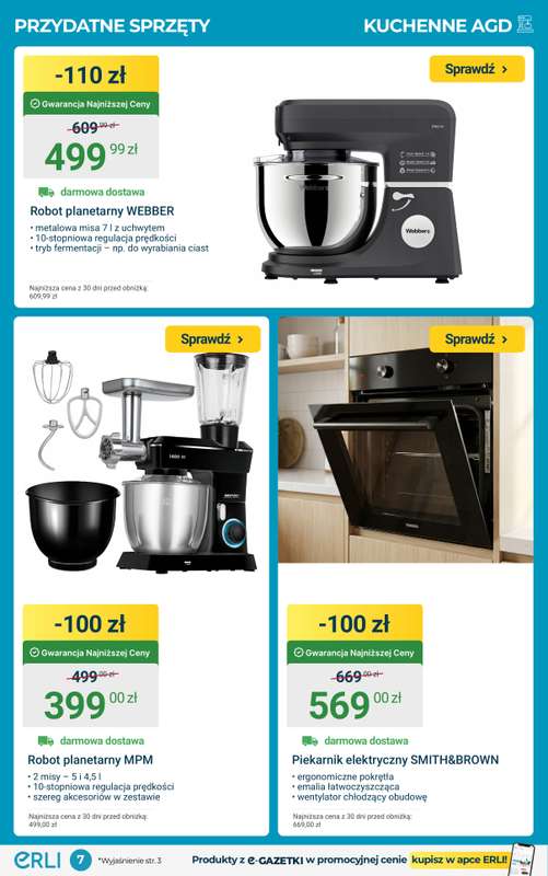 ERLI - gazetka promocyjna Top gadżety, kuchenne AGD i sprzęt sportowy! od środy 11.02 do niedzieli 15.02 - strona 7