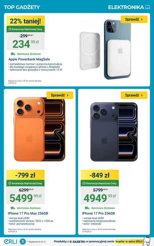 ERLI - gazetka promocyjna Top gadżety, kuchenne AGD i sprzęt sportowy! od środy 11.02 do niedzieli 15.02 - strona 3