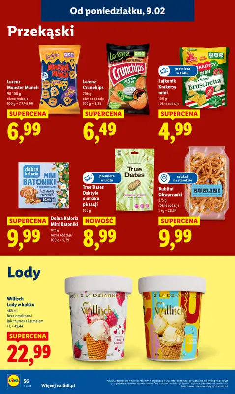 Lidl - gazetka promocyjna Oferta od poniedziałku od poniedziałku 09.02 do środy 11.02 - strona 56