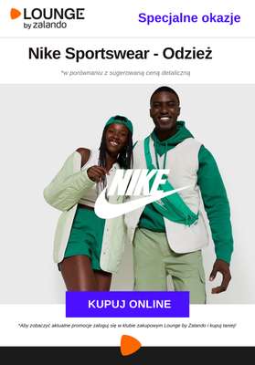 Lounge by Zalando - gazetka promocyjna Specjalne okazje: Nike Sportswear - Odzież od wtorku 10.02 do piątku 13.02