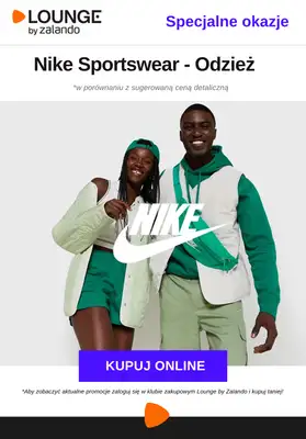 Lounge by Zalando - gazetka promocyjna Specjalne okazje: Nike Sportswear - Odzież od wtorku 10.02 do piątku 13.02