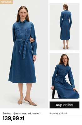 Sukienka jeansowa z wiązaniem