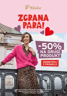 Tchibo - gazetka promocyjna Rabat 50% na drugi produkt w Tchibo! od wtorku 10.02 do poniedziałku 16.02