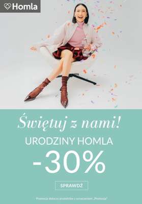 Homla - gazetka promocyjna -30% urodziny Homla od wtorku 10.02 