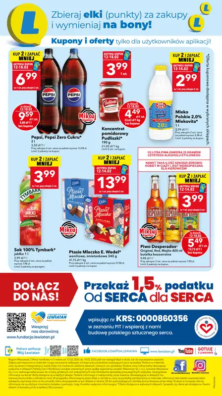 LEWIATAN - gazetka promocyjna Mamy TO w Lewiatanie – woj. mazowieckie od czwartku 12.02 do środy 18.02 - strona 16