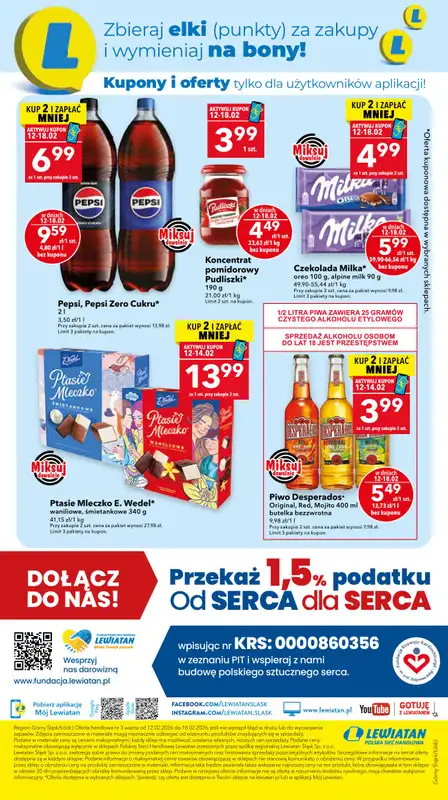 LEWIATAN - gazetka promocyjna Mamy TO w Lewiatanie – Górny Śląsk i Łódź od czwartku 12.02 do środy 18.02 - strona 16