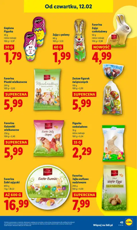 Lidl - gazetka promocyjna Oferta od czwartku od czwartku 12.02 do soboty 14.02 - strona 45
