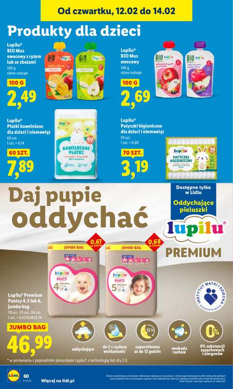 Lidl - gazetka promocyjna Oferta od czwartku od czwartku 12.02 do soboty 14.02 - strona 60