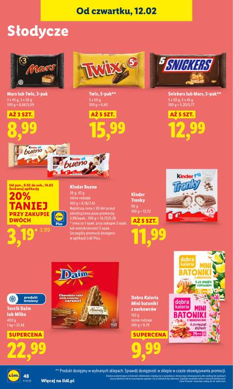 Lidl - gazetka promocyjna Oferta od czwartku od czwartku 12.02 do soboty 14.02 - strona 48