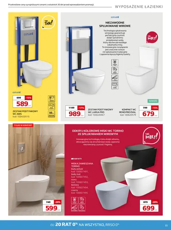 Komfort - gazetka promocyjna Gazetka od środy 11.02 do wtorku 17.03 - strona 33