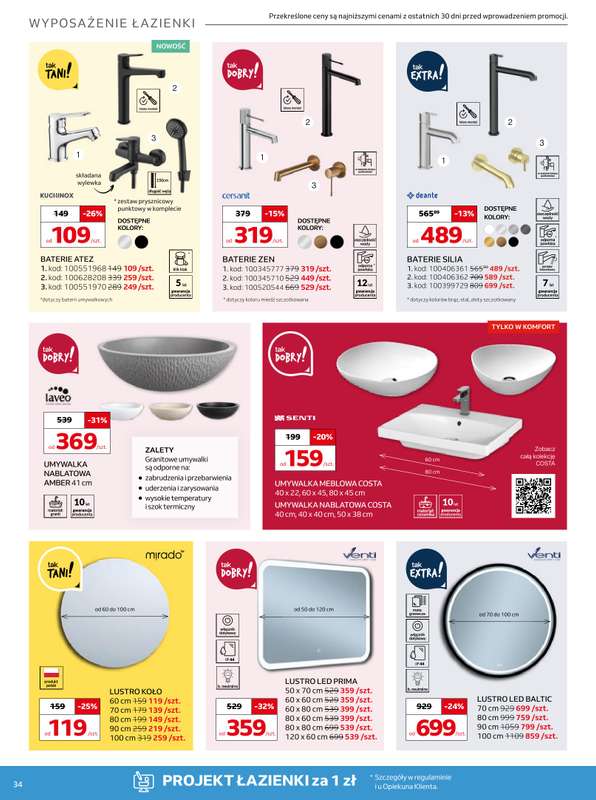 Komfort - gazetka promocyjna Gazetka od środy 11.02 do wtorku 17.03 - strona 34