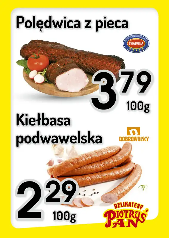 Delikatesy Piotruś Pan - gazetka promocyjna Plakaty promocyjne od środy 11.02 do środy 18.02