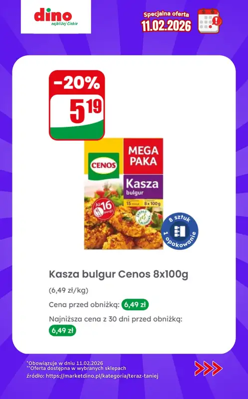Dino - gazetka promocyjna Specjalna oferta na 11.02.2026 - promocje spoza gazetki od środy 11.02 do środy 11.02 - strona 9