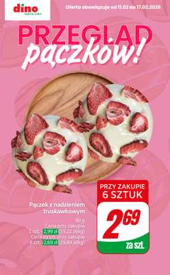 Dino - gazetka promocyjna Przegląd pączków! od środy 11.02 do wtorku 17.02