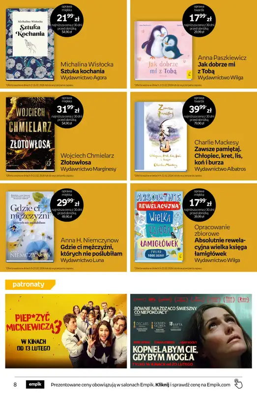 Empik - gazetka promocyjna Tom kultury: książki od środy 11.02 do wtorku 24.02 - strona 8