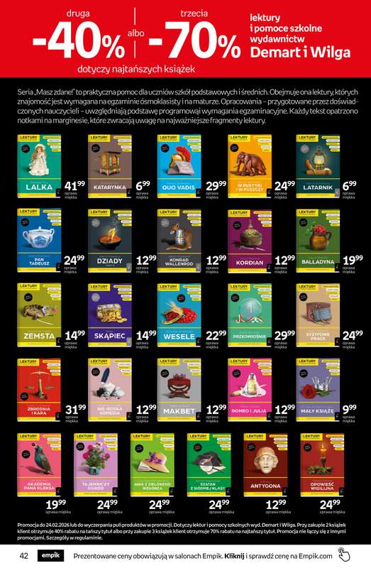 Empik - gazetka promocyjna Tom kultury: książki od środy 11.02 do wtorku 24.02 - strona 42
