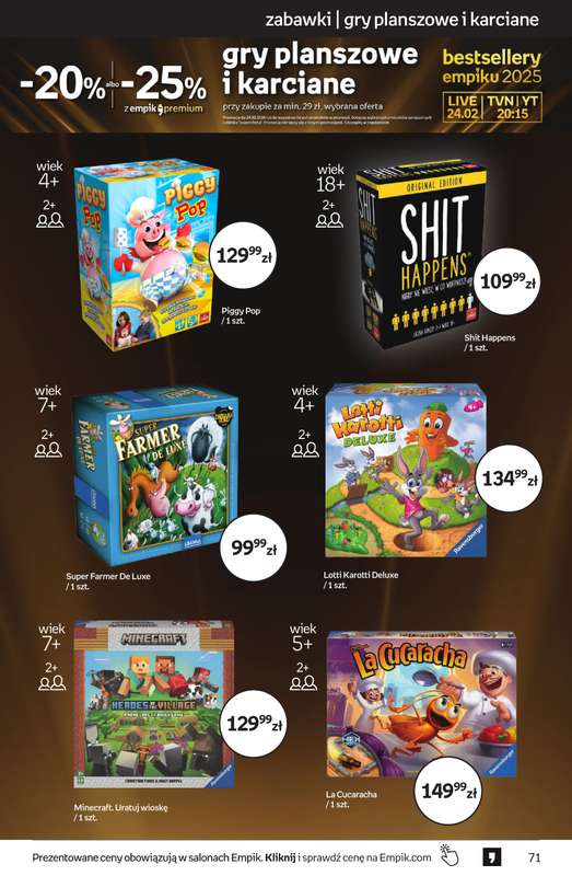 BEST SALE - gazetka promocyjna Empik I Tom kultury: zabawki od środy 11.02 do wtorku 24.02 - strona 13