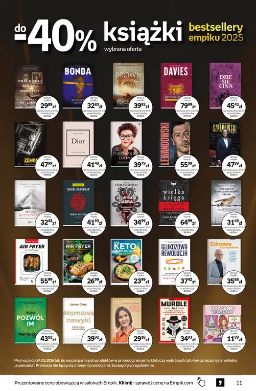 BEST SALE - gazetka promocyjna Empik I Tom kultury: książki od środy 11.02 do wtorku 24.02 - strona 11