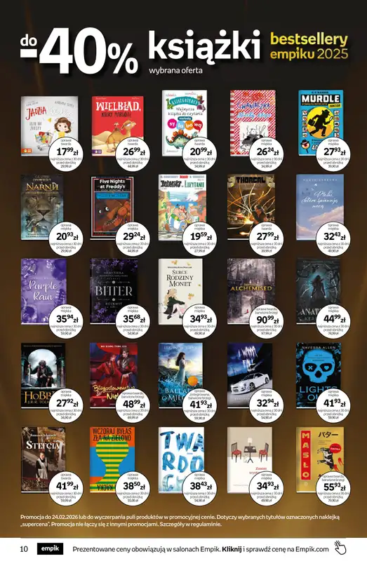BEST SALE - gazetka promocyjna Empik I Tom kultury: książki od środy 11.02 do wtorku 24.02 - strona 10