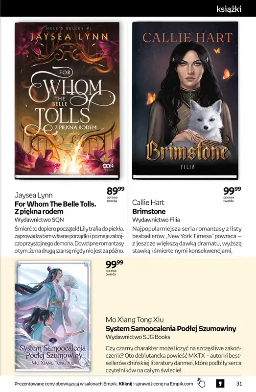 BEST SALE - gazetka promocyjna Empik I Tom kultury: książki od środy 11.02 do wtorku 24.02 - strona 31