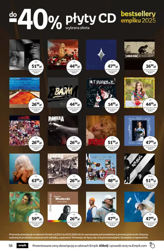 BEST SALE - gazetka promocyjna Empik I Tom kultury: muzyka od środy 11.02 do wtorku 24.02 - strona 10