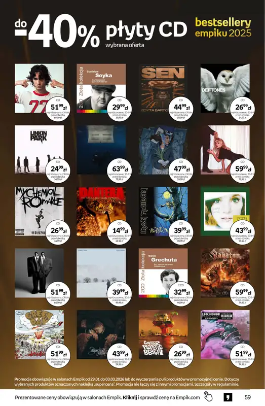 BEST SALE - gazetka promocyjna Empik I Tom kultury: muzyka od środy 11.02 do wtorku 24.02 - strona 11